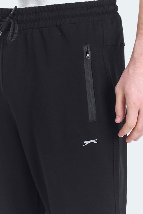Slazenger OGNEN I Erkek Fermuar Cepli Siyah Eşofman Altı