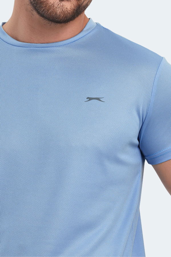 Slazenger OMAR KTN Erkek Tişört Açık Mavi