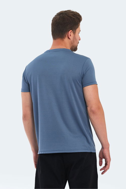 Slazenger OMAR KTN Erkek Indigo Tişört