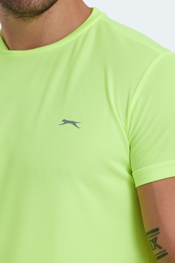 Slazenger OMAR KTN Erkek Neon Sarı Tişört
