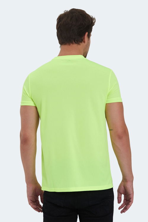 Slazenger OMAR KTN Erkek Neon Sarı Tişört
