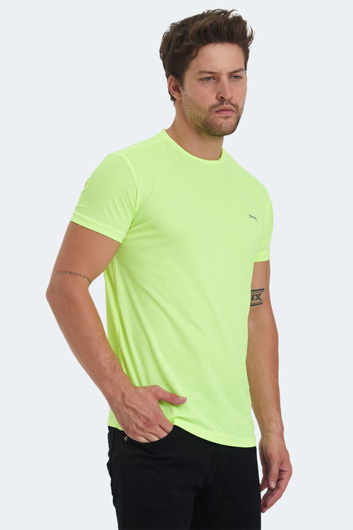 Slazenger OMAR KTN Erkek Neon Sarı Tişört
