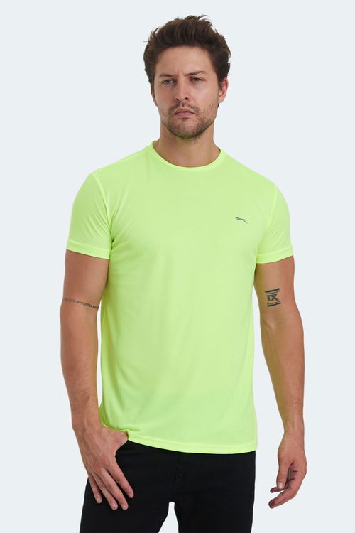 Slazenger OMAR KTN Erkek Neon Sarı Tişört