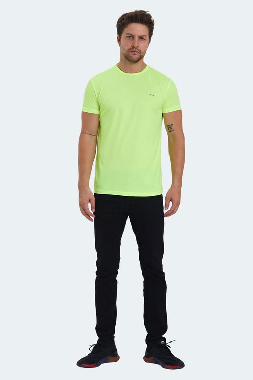 Slazenger OMAR KTN Erkek Neon Sarı Tişört