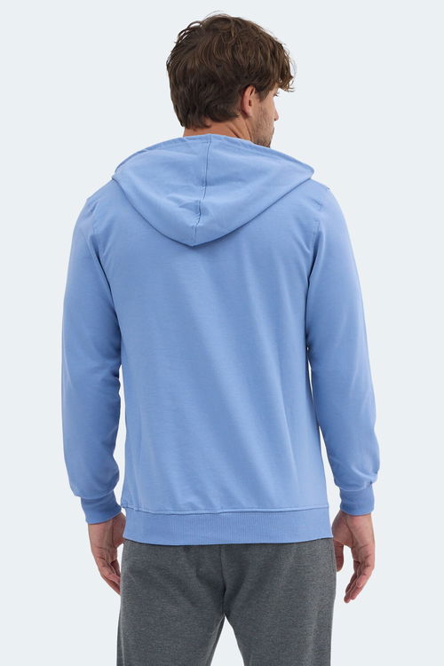 Slazenger ONCA Erkek Kanguru Cepli Kapüşonlu Turkuaz Sweatshirt