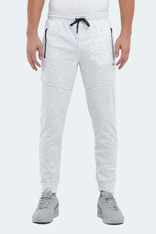 Slazenger ONLY IN Erkek Fermuar Cepli Gri Eşofman Altı