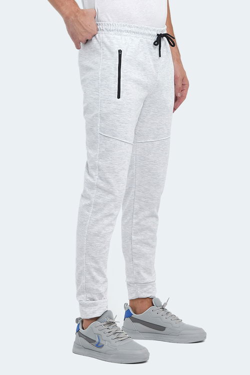 Slazenger ONLY IN Erkek Fermuar Cepli Gri Eşofman Altı