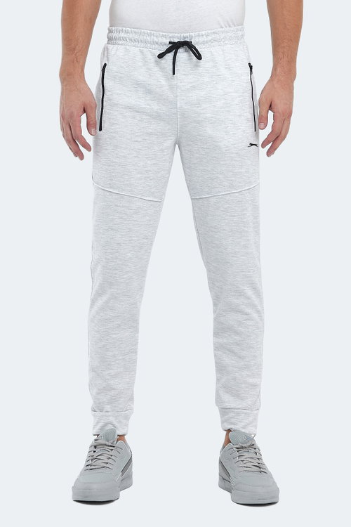 Slazenger ONLY IN Erkek Fermuar Cepli Gri Eşofman Altı