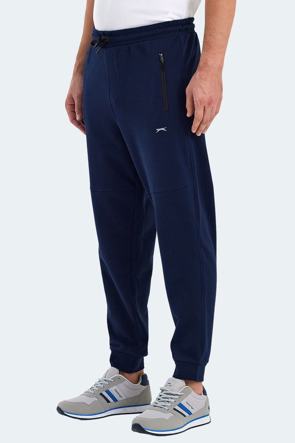 Slazenger ONLY IN Erkek Fermuar Cepli Lacivert Eşofman Altı