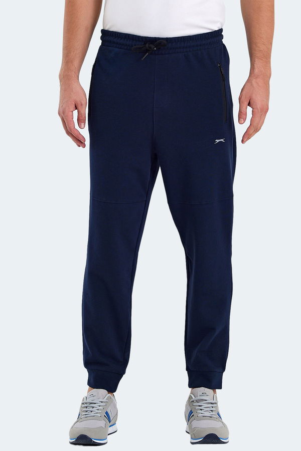 Slazenger ONLY IN Erkek Fermuar Cepli Lacivert Eşofman Altı
