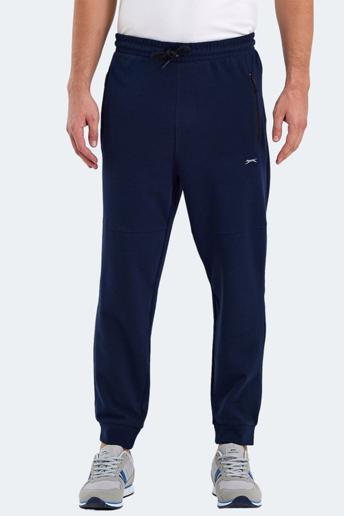 Slazenger ONLY IN Erkek Fermuar Cepli Lacivert Eşofman Altı
