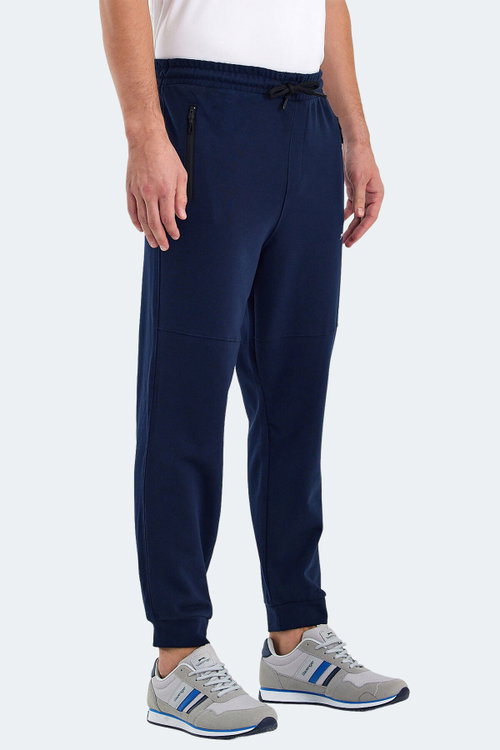 Slazenger ONLY IN Erkek Fermuar Cepli Lacivert Eşofman Altı