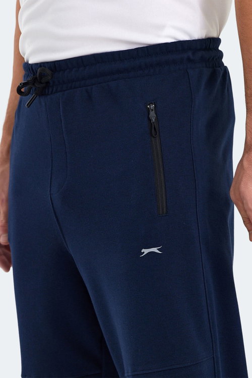 Slazenger ONLY IN Erkek Fermuar Cepli Lacivert Eşofman Altı