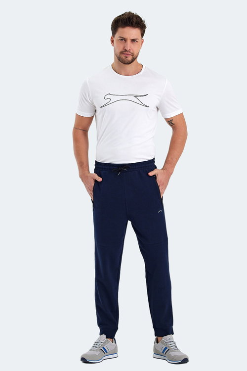 Slazenger ONLY IN Erkek Fermuar Cepli Lacivert Eşofman Altı