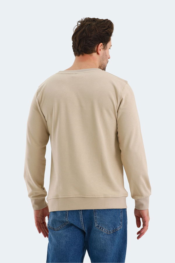 Slazenger ORVAR IN Erkek Bej Sweatshırt