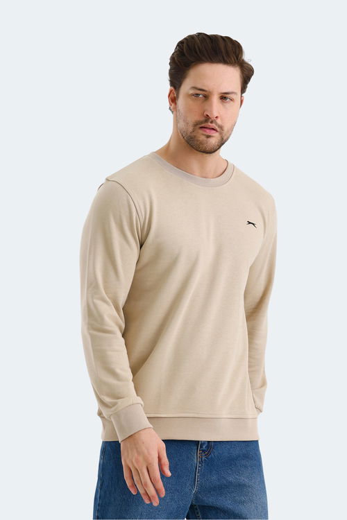 Slazenger ORVAR IN Erkek Bej Sweatshırt