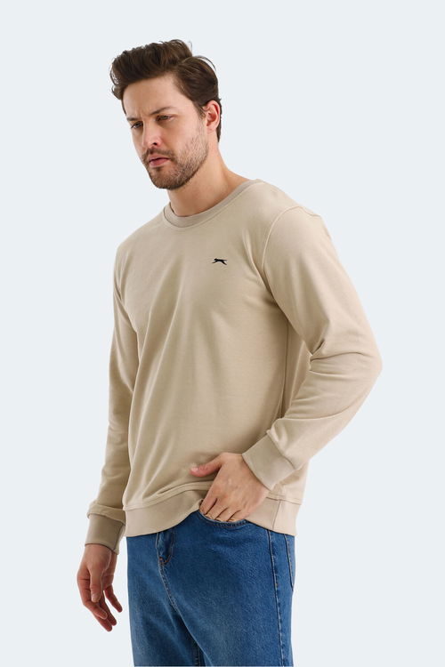 Slazenger ORVAR IN Erkek Bej Sweatshırt