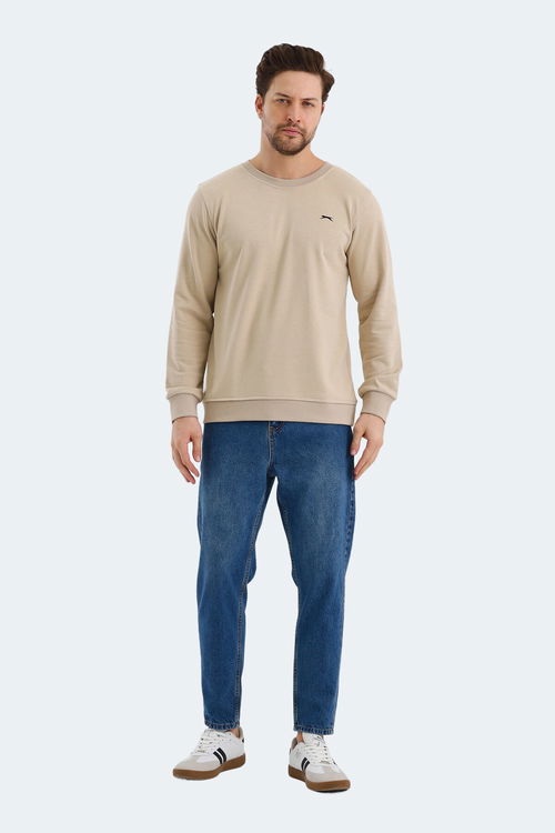 Slazenger ORVAR IN Erkek Bej Sweatshırt