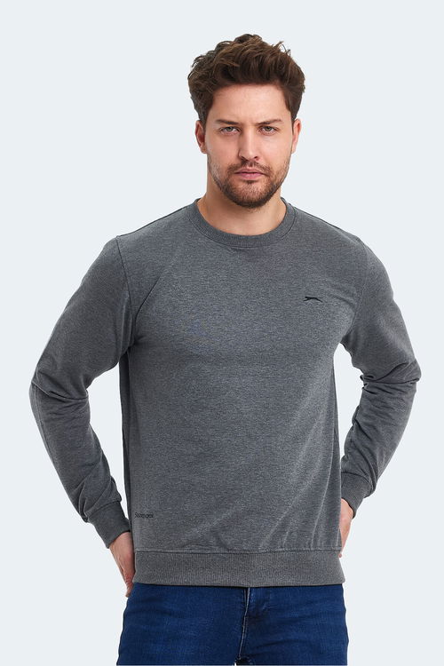 Slazenger ORVAR IN Erkek Koyu Gri Sweatshırt