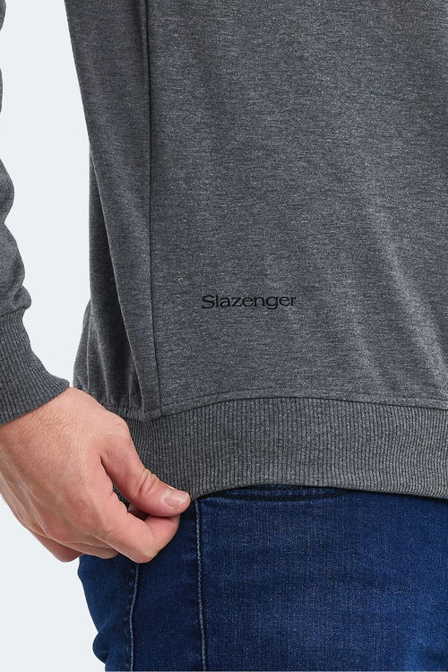 Slazenger ORVAR IN Erkek Koyu Gri Sweatshırt