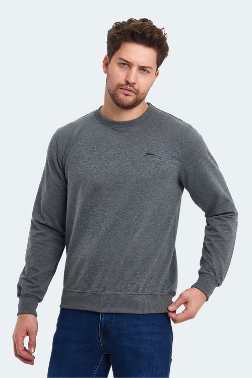 Slazenger ORVAR IN Erkek Koyu Gri Sweatshırt