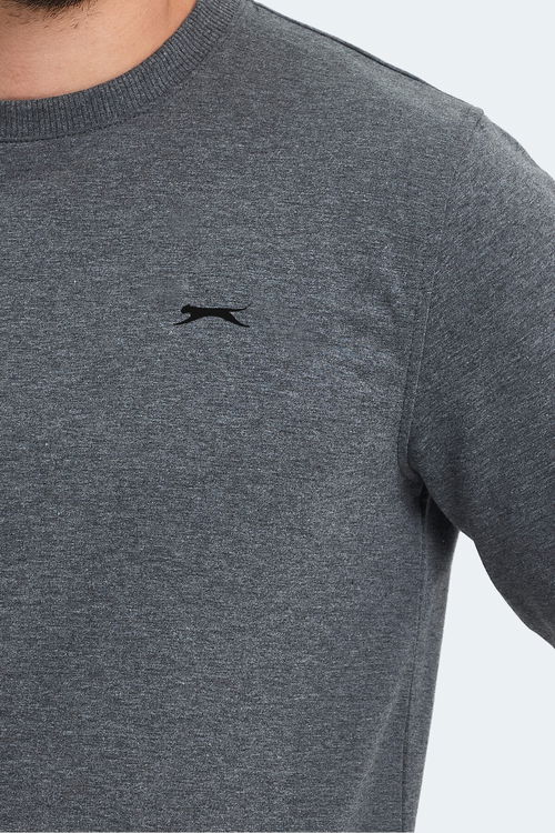 Slazenger ORVAR IN Erkek Koyu Gri Sweatshırt