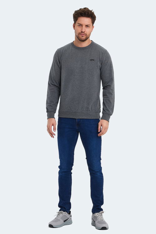 Slazenger ORVAR IN Erkek Koyu Gri Sweatshırt
