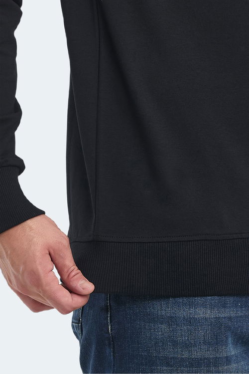 Slazenger ORVAR IN Erkek Siyah Sweatshırt