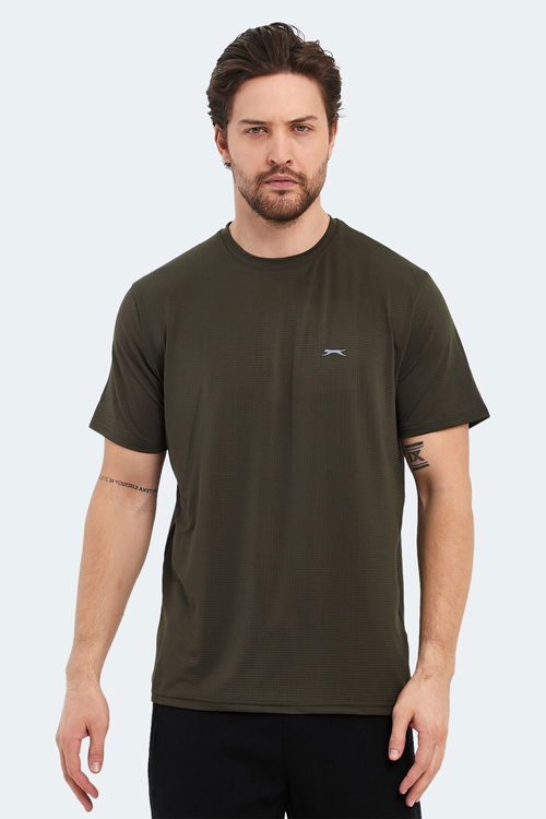 OSWIN 5li Set Erkek Tişört Gri - Haki - Kırmızı - Saks Mavi - Turuncu