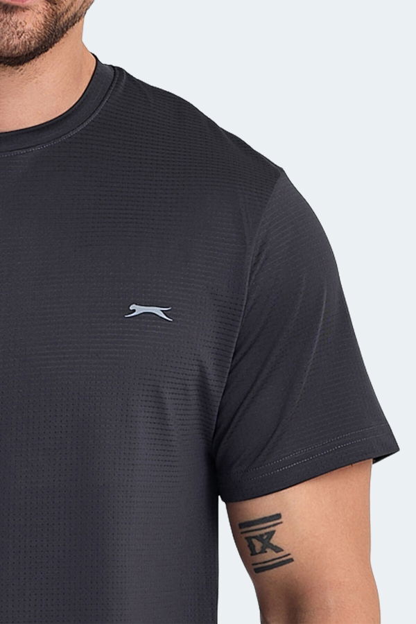 Slazenger OSWIN IN Erkek Tişört Koyu Gri