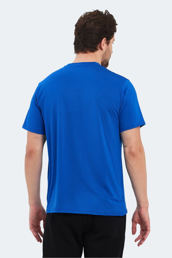 Slazenger OSWIN IN Erkek Saks Mavi Tişört