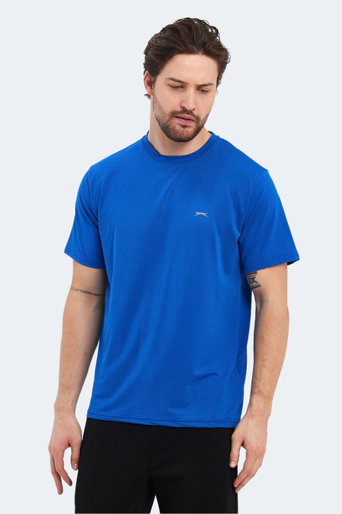 Slazenger OSWIN IN Erkek Saks Mavi Tişört