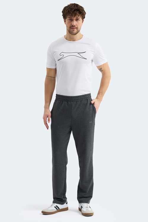 Slazenger OTEKS Erkek Cepli Koyu Gri Eşofman Altı