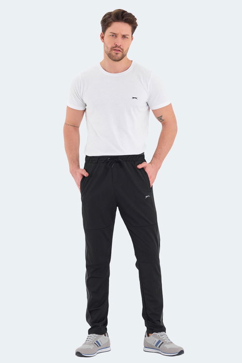 Slazenger OXFORD IN Erkek Cepli Siyah Eşofman Altı
