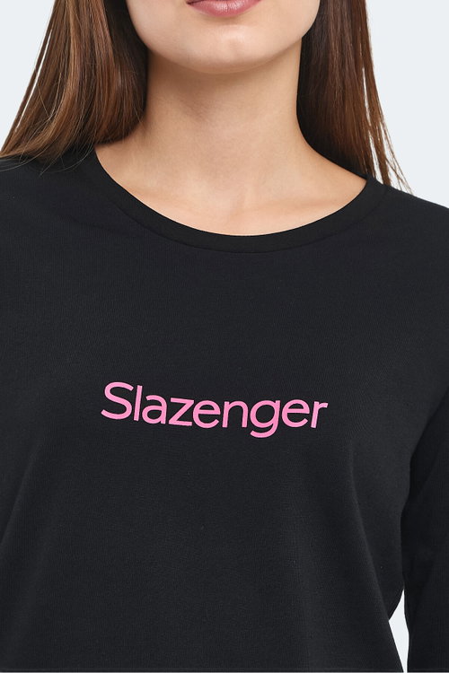 Slazenger PAOLINA IN Kadın Pamuklu Siyah / Fuşya Pijama