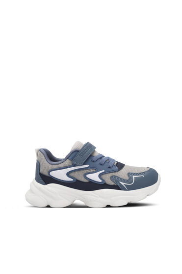 Slazenger PARIS Erkek Çocuk Cırt Cırtlı Mavi Sneaker