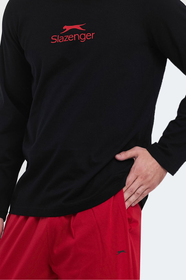 Slazenger PARTH IN Erkek Pamuklu Siyah Pijama