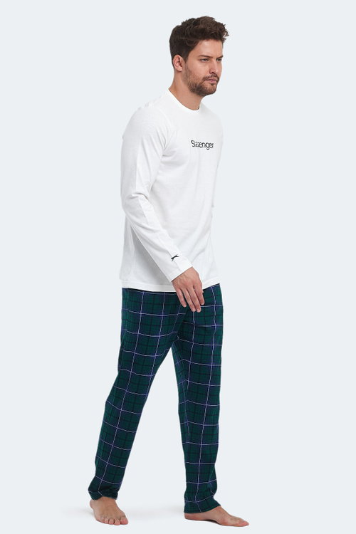 Slazenger PATRICK IN Erkek Pamuklu Beyaz Pijama