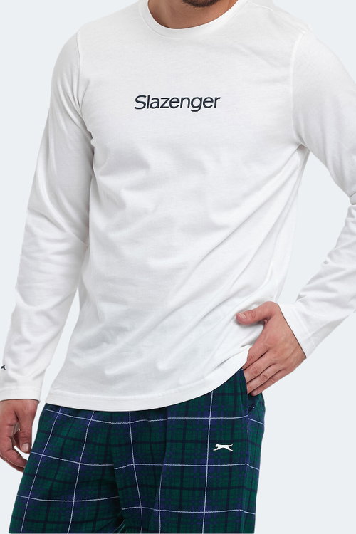 Slazenger PATRICK IN Erkek Pamuklu Beyaz Pijama