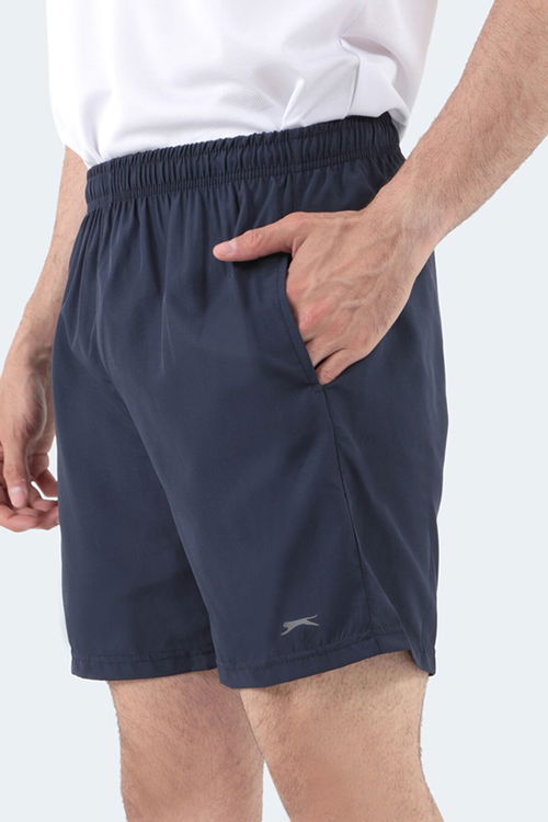 Slazenger RABI 2 li Set Erkek Cepli Deniz Şortu Koyu Gri - Lacivert Mayo
