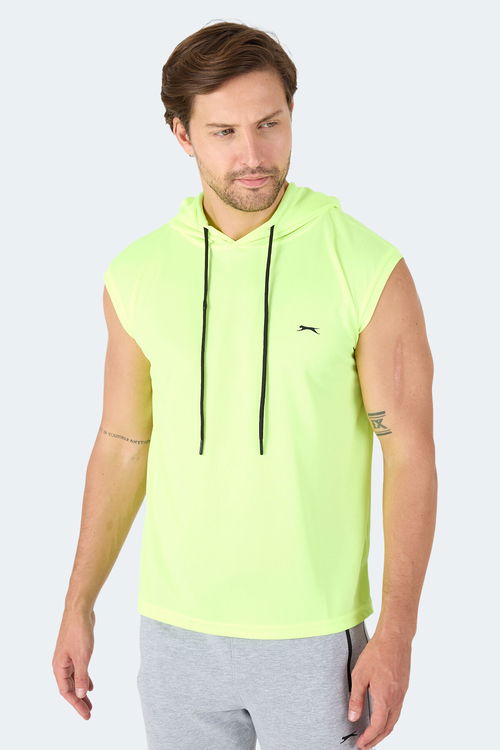 Slazenger RAG Erkek Kolsuz Neon Sarı Tişört