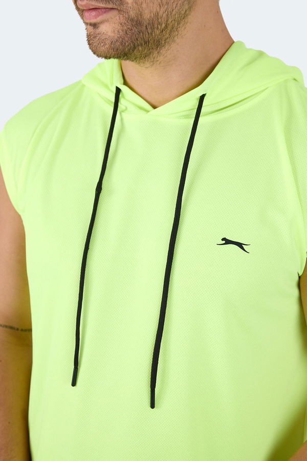 Slazenger RAG Erkek Kolsuz Neon Sarı Tişört