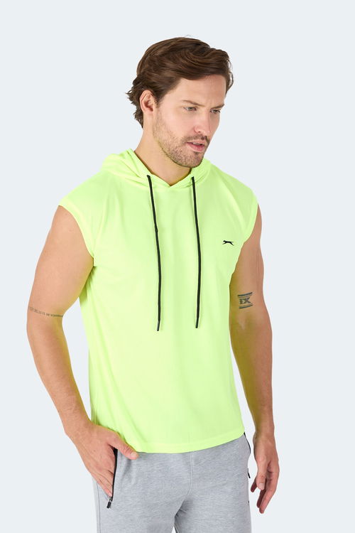 Slazenger RAG Erkek Kolsuz Neon Sarı Tişört