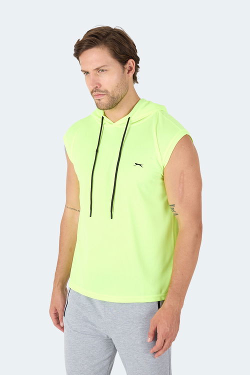 Slazenger RAG Erkek Kolsuz Neon Sarı Tişört