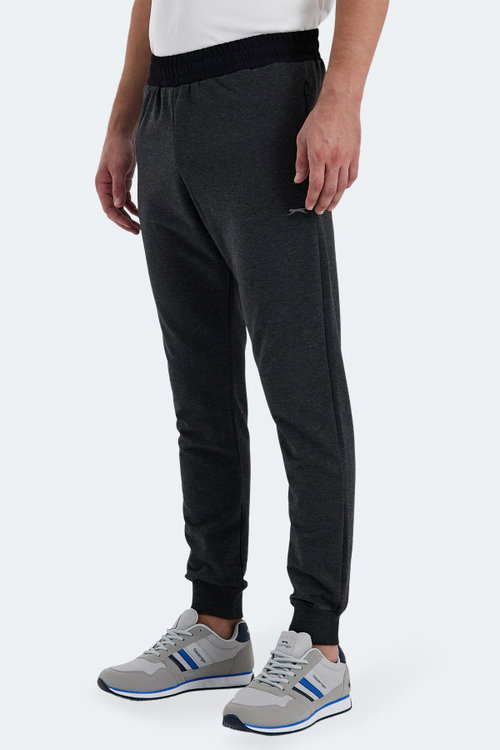 Slazenger RAJKO IN Erkek Fermuar Cepli Slim Fit Antrasit Eşofman Altı