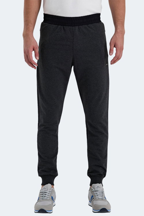 Slazenger RAJKO IN Erkek Fermuar Cepli Slim Fit Antrasit Eşofman Altı