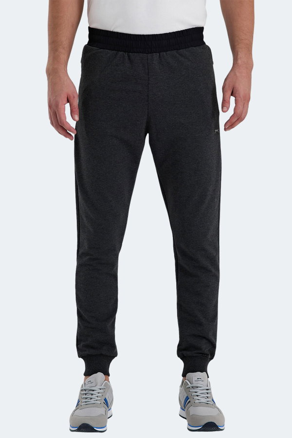 Slazenger RAJKO IN Erkek Fermuar Cepli Slim Fit Antrasit Eşofman Altı