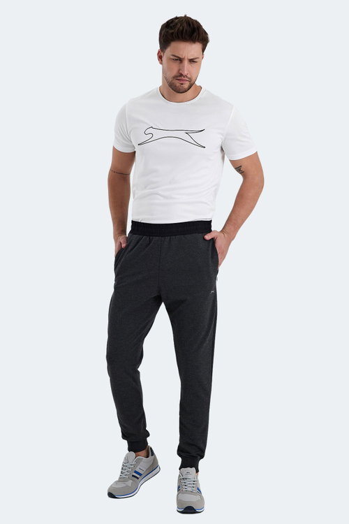 Slazenger RAJKO IN Erkek Fermuar Cepli Slim Fit Antrasit Eşofman Altı