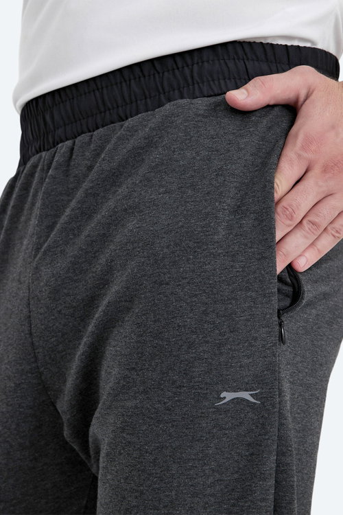 Slazenger RAJKO IN Erkek Fermuar Cepli Slim Fit Antrasit Eşofman Altı