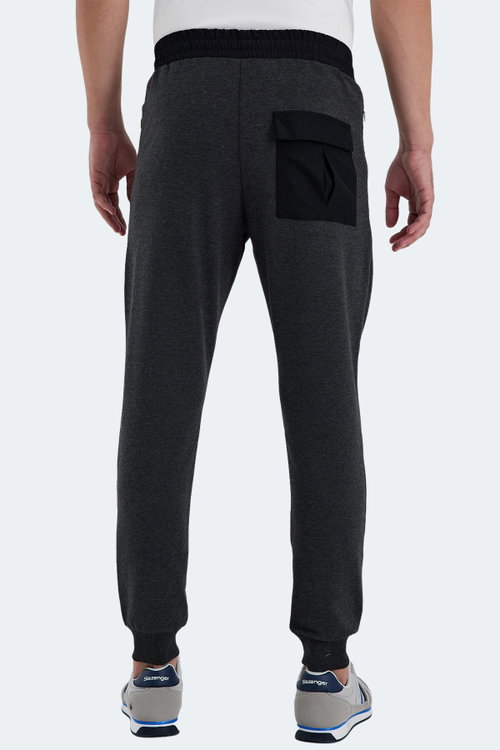 Slazenger RAJKO IN Erkek Fermuar Cepli Slim Fit Antrasit Eşofman Altı